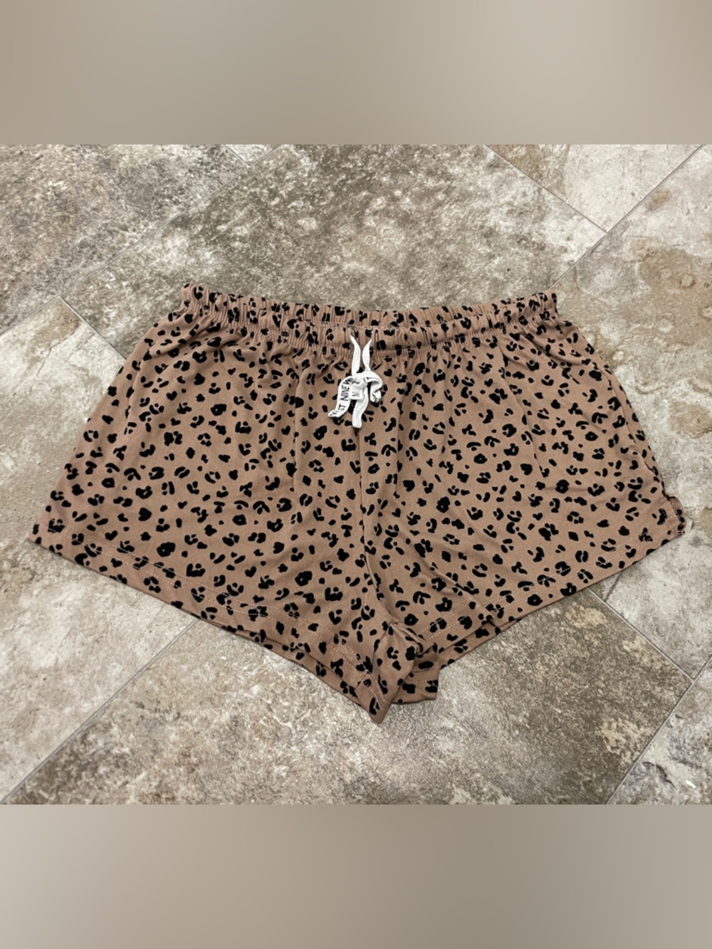 Nine West Tan Leopard Print Lounge Shorts